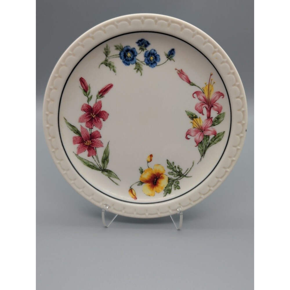 Syracuse China Southern Pacific Railroad Prairie Mountain Wildflowers Plate 1950